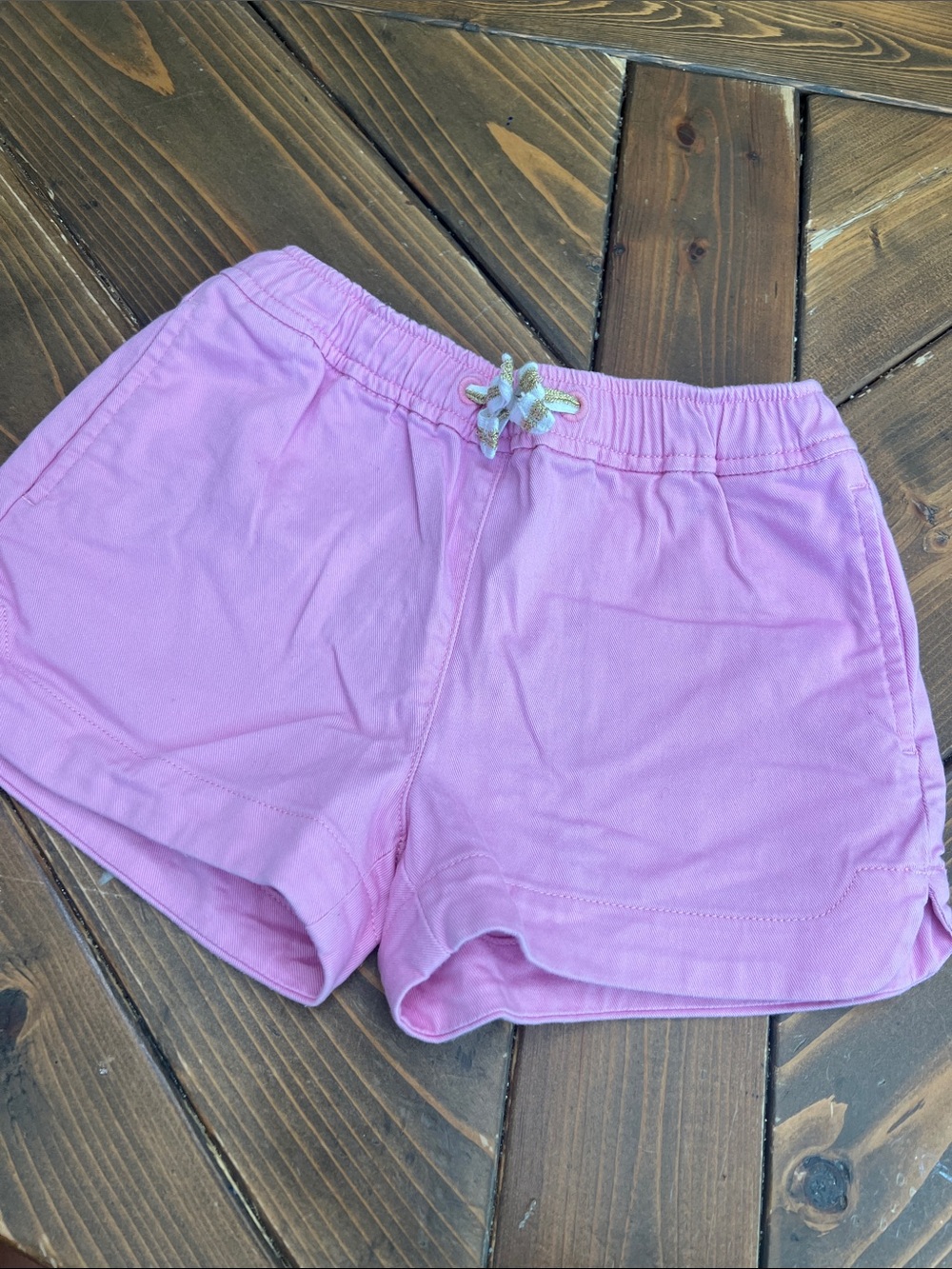 Crewcuts Pink Girls' Drawstring Cotton Shorts